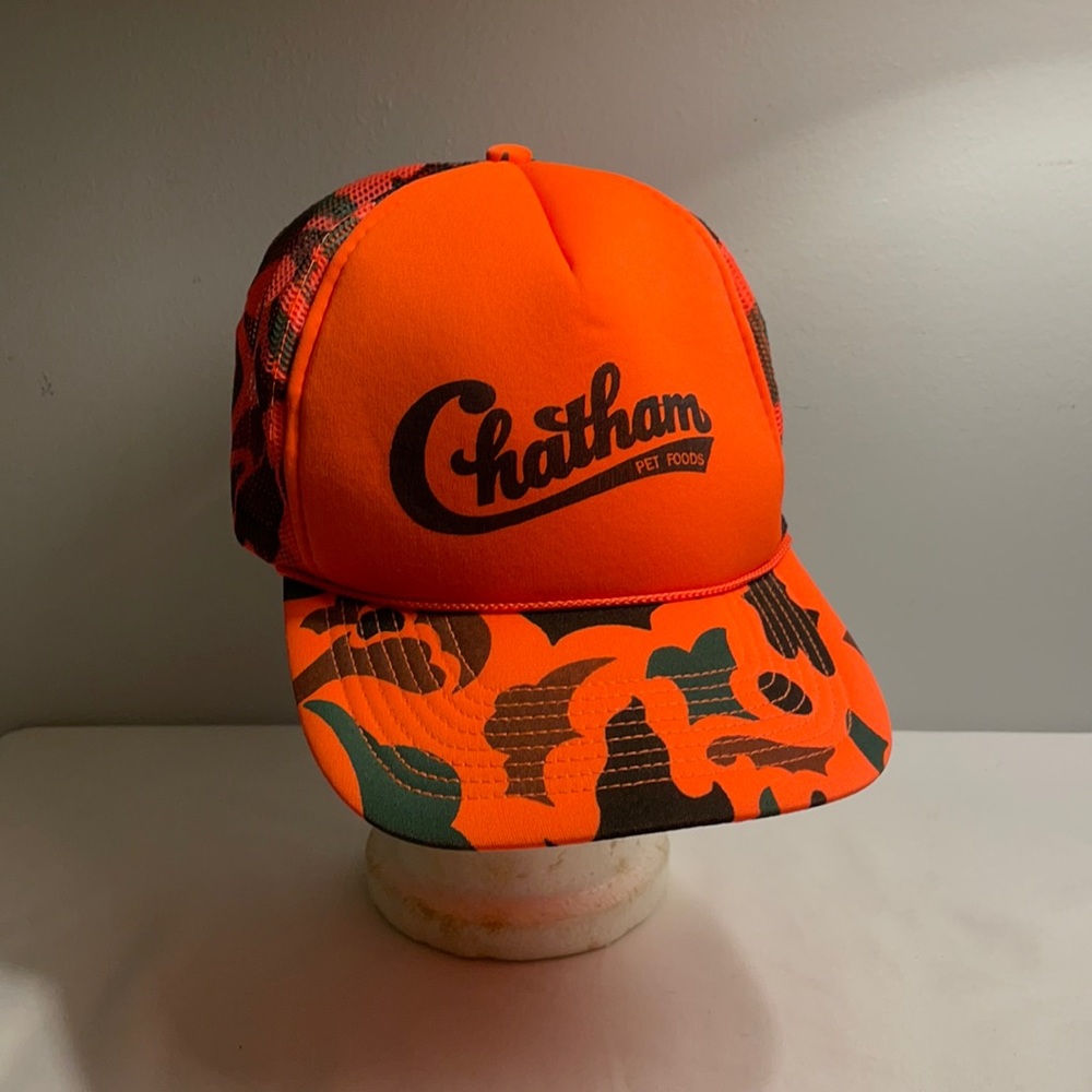 Vtg San Sun Advertising Snap Back Cap Chatham Pet Foods